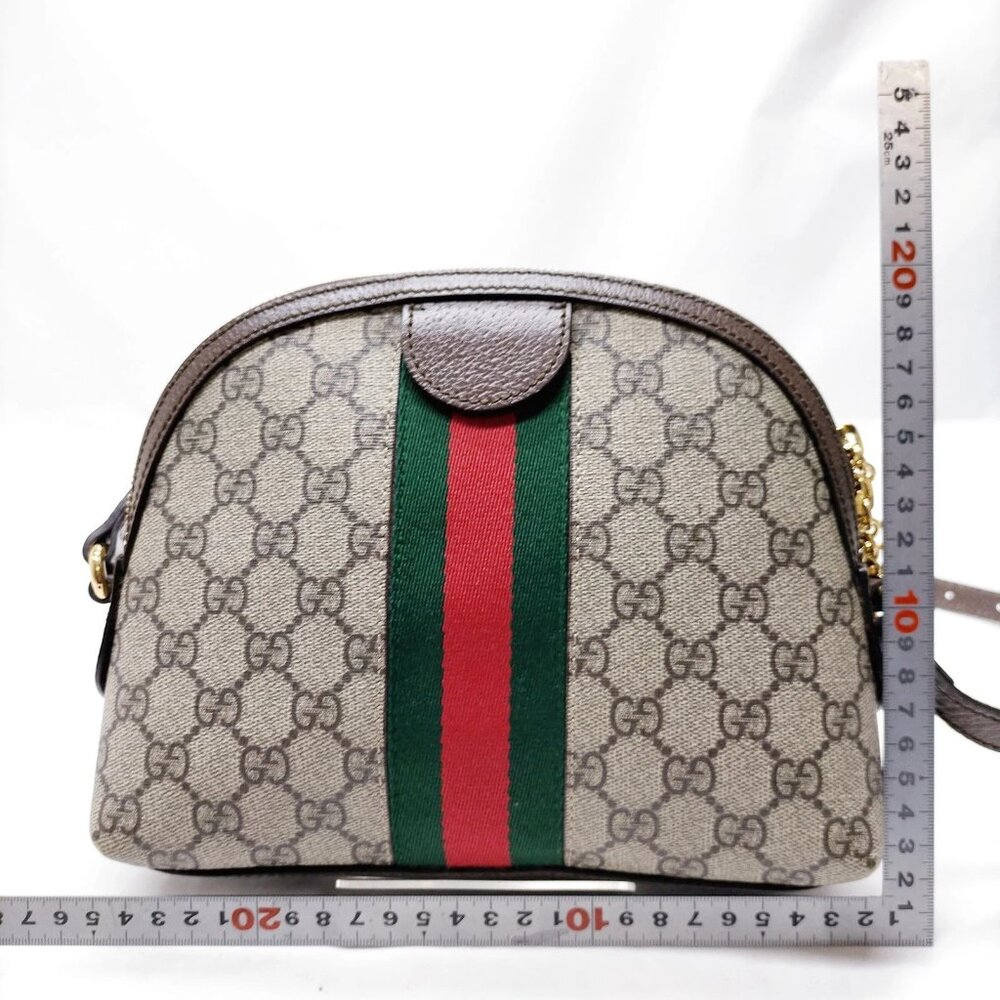 Authentic Gucci Sherry Line Brown PVC Shoulder Bag mn801-030326 - Picture 2 of 16